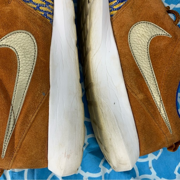 Nike Men’s size 10 Roshe NM flyknit PRM premium brown mocha navy casual sneakers - Picture 8 of 11